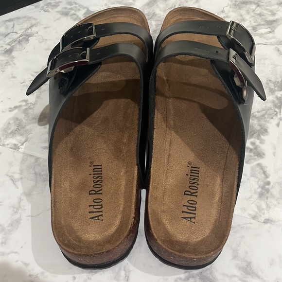 ALDO ROSSINI Men’s Black Bona-2 Sandal Size 11 New In Box - Picture 5 of 16